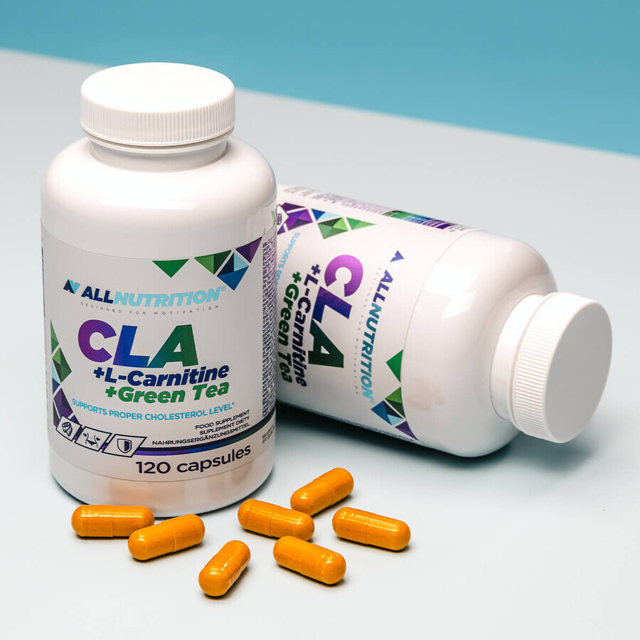 Allnutrition CLA + L-Carnitina + Tè verde, 120 capsule