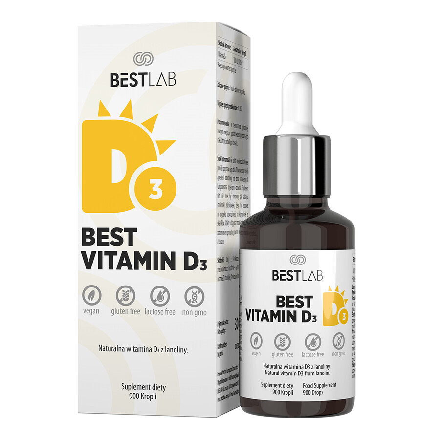 BestLab Best Vitamina D3, gotas, 30 ml