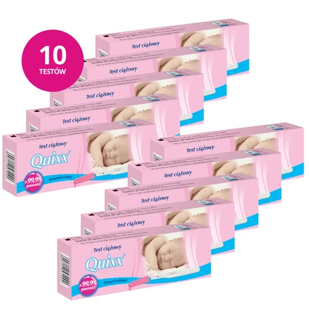 Quixx kit, zwangerschapstest, streaming, gevoelig 25 mIU/ml, 10 stuks