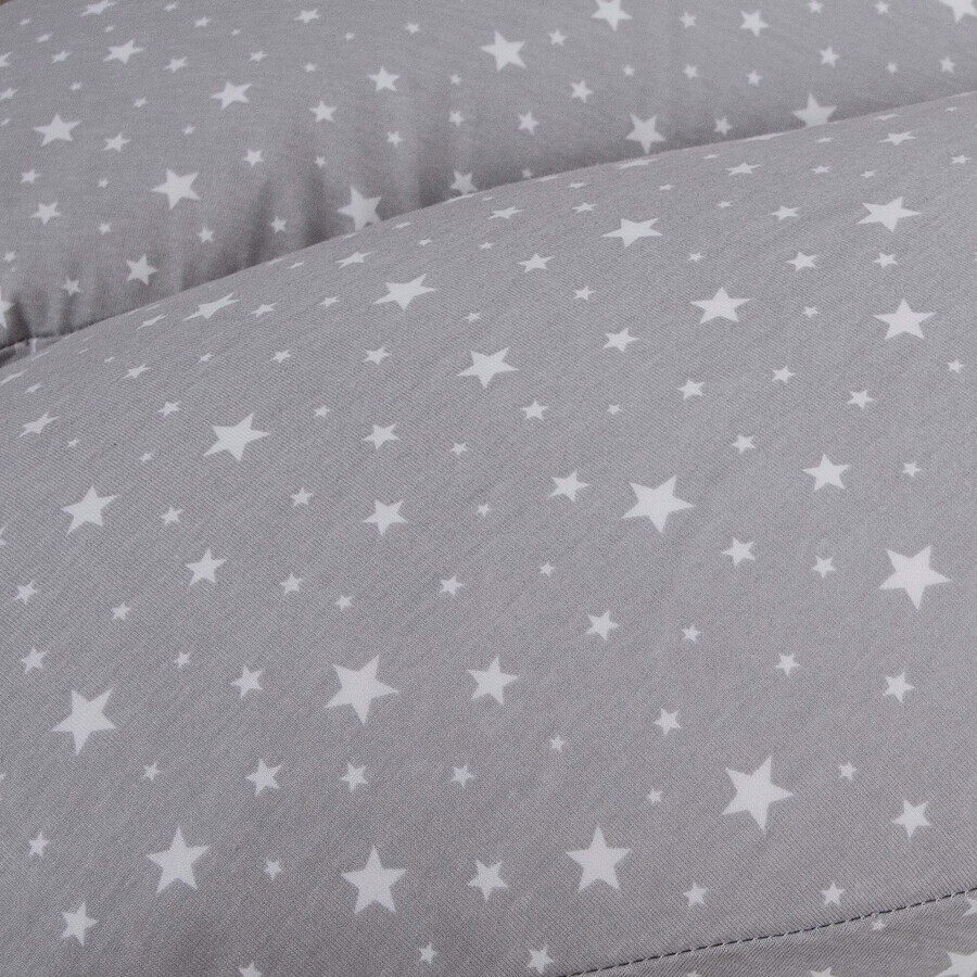 Ceba Baby Cebush Huggy, cuscino per la gravidanza, in jersey, Grigio Stelle