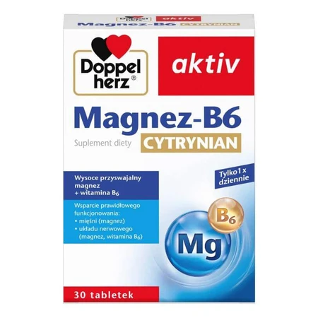 Doppelherz Aktiv Magnesium-B6 Citrat Set, 3 x 30 Tabletten