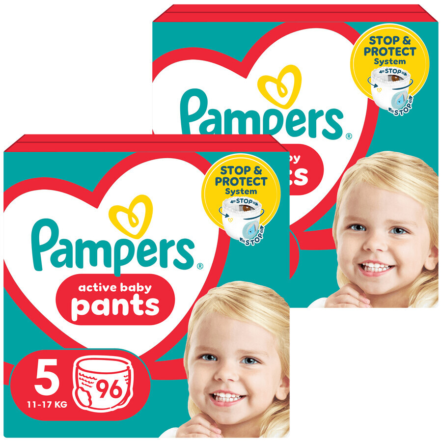 Pampers Pants set, pañales, talla 5, 12-17 kg, 2 x 96 pcs