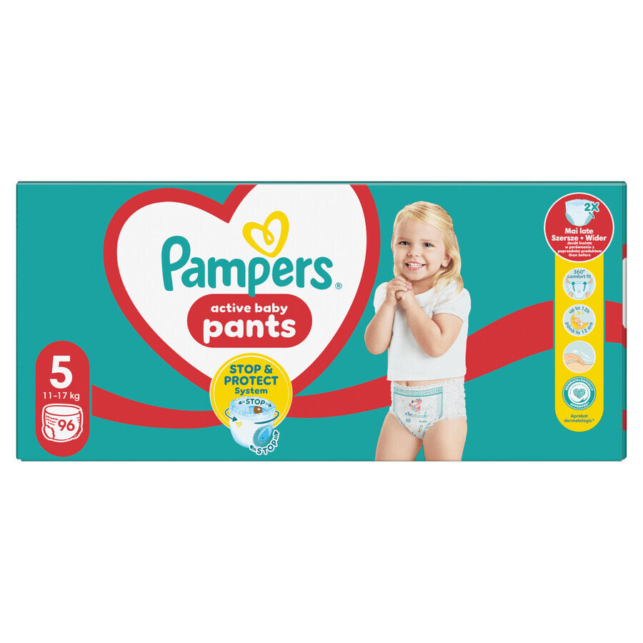 Pampers Pants set, pañales, talla 5, 12-17 kg, 2 x 96 pcs