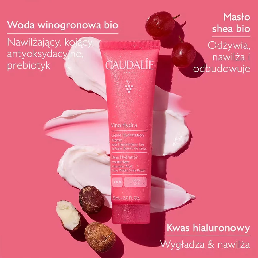 Caudalie VinoHydra, intensief hydraterende gezichtscrème, 60 ml