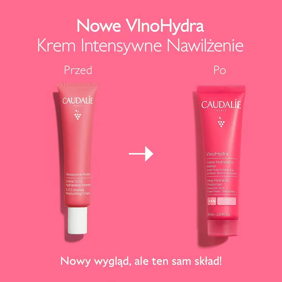 Caudalie VinoHydra, intensief hydraterende gezichtscrème, 60 ml