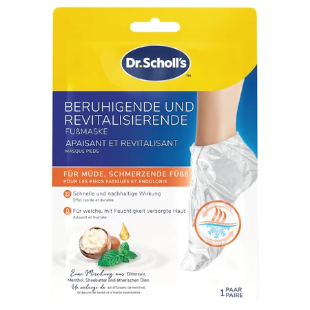 Dr. Scholl's, wohltuende und revitalisierende Fußmaske, Schal, 1 Paar