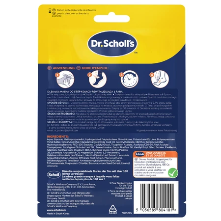 Dr. Scholl's, wohltuende und revitalisierende Fußmaske, Schal, 1 Paar
