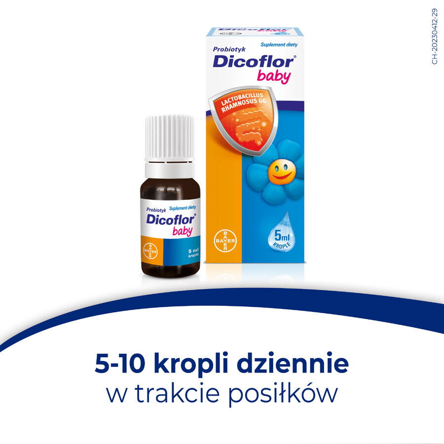 Dicoflor Baby set, for infants and children, drops, 3 x 5 ml