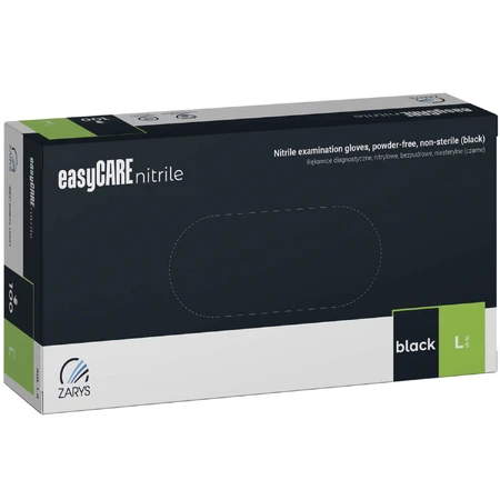EasyCare Nitril, nitril handschoenen, niet-steriel, poedervrij, zwart, maat L, 100 stuks