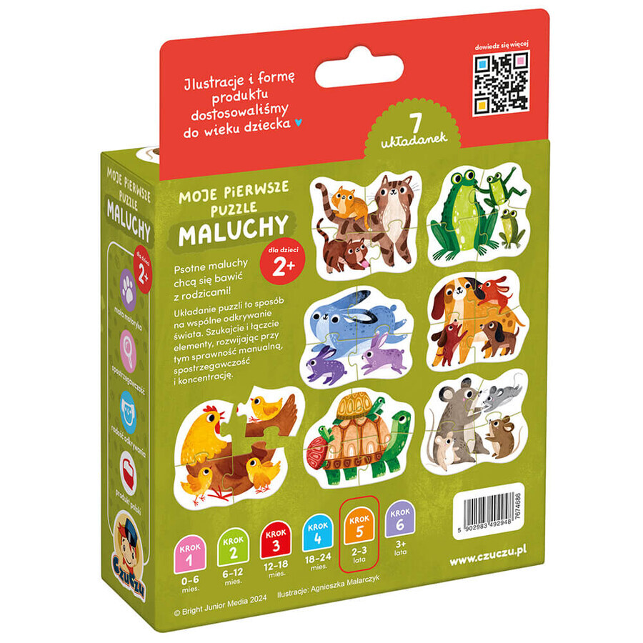 CzuCzu I miei primi puzzle per bambini, puzzle per bambini, da 2 anni, 28 elementi