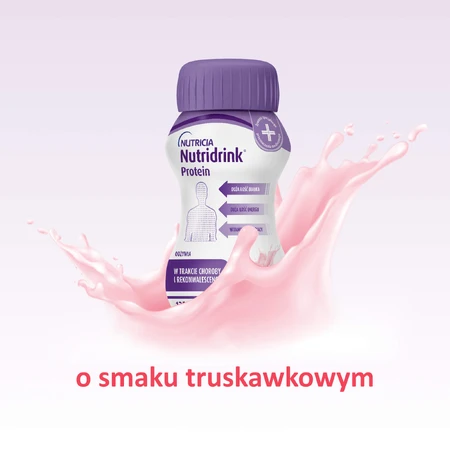 Nutridrink Protein kit, voedingspreparaat, aardbeiensmaak, 8 x 125 ml + gratis receptenboekje