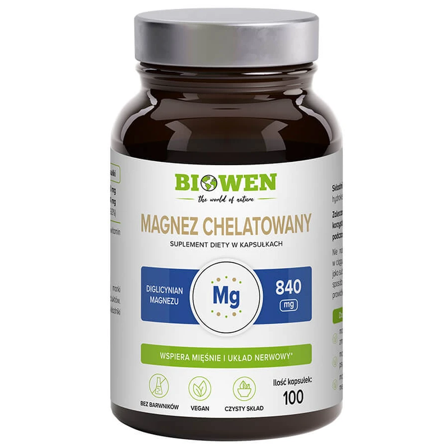 Biowen Magnesium Chelated Diglycinate, 100 capsules