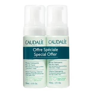 Caudalie Vinoclean Fleur de Vigne Duet, Reinigungsschaum für das Gesicht, 2 x 150 ml