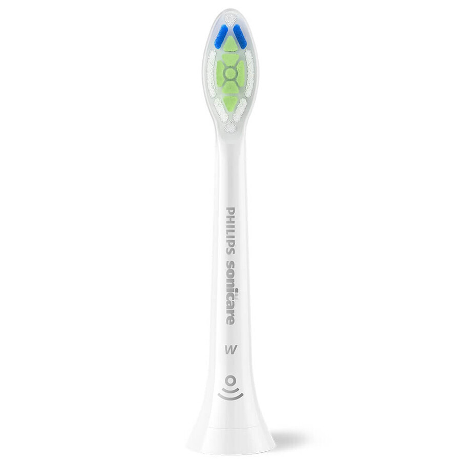 Philips, replacement tips for Sonicare W2 Optimal White sonic toothbrush, white, 4 pieces.