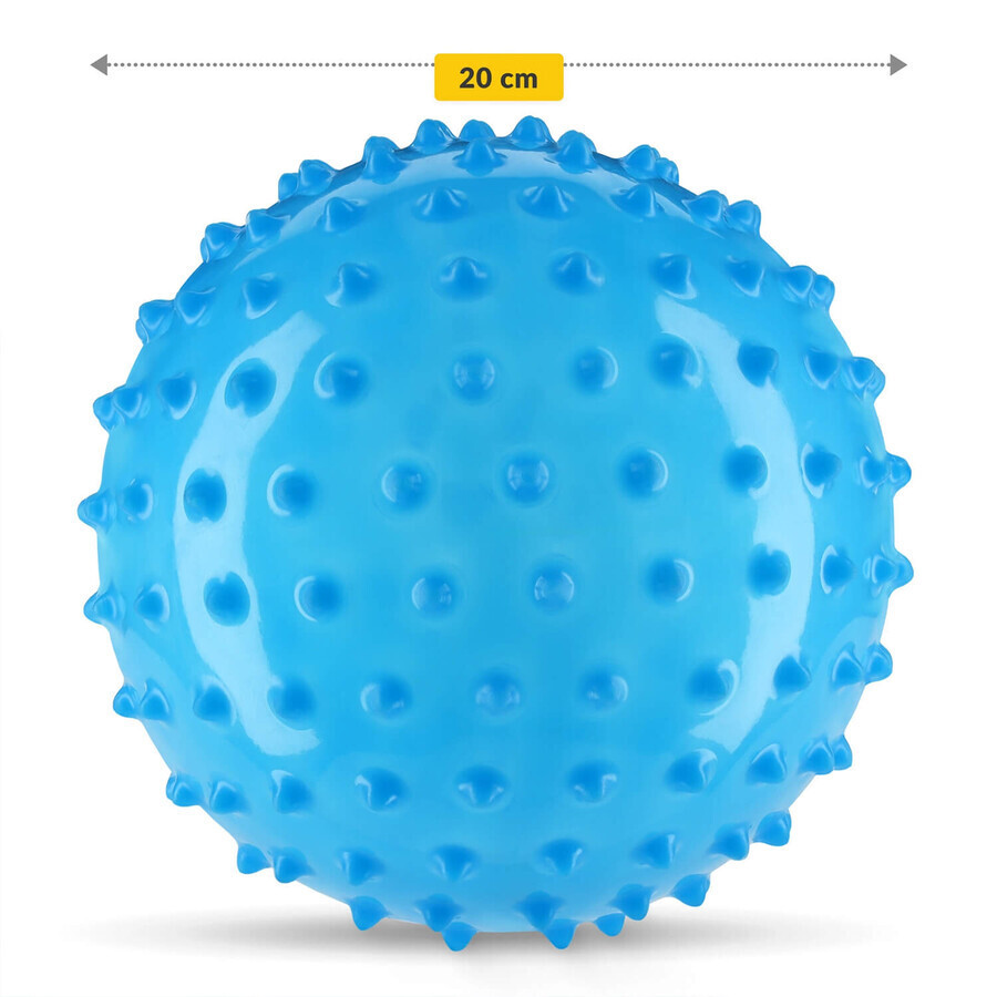 4Fizjo, Reha-Ball mit Stacheln, 20 cm, blau, 1 Stück