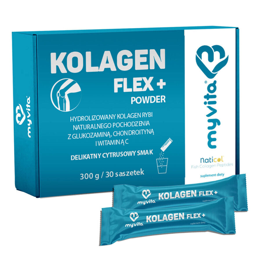 MyVita Collagen Flex+, gusto agrumi, 10 g x 30 bustine