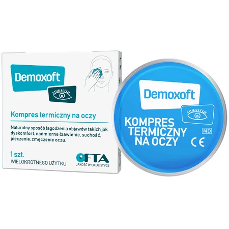 Demoxoft, compresse thermique pour les yeux, réutilisable, 1 pièce