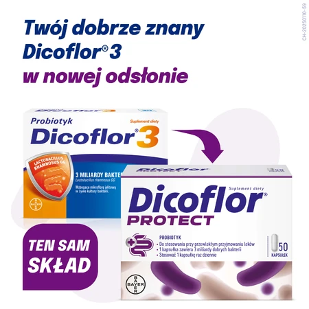 Dicoflor Protect (voorheen Dicoflor 3), voor kinderen vanaf 3 jaar en volwassenen, 50 capsules