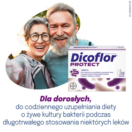 Dicoflor Protect (voorheen Dicoflor 3), voor kinderen vanaf 3 jaar en volwassenen, 50 capsules