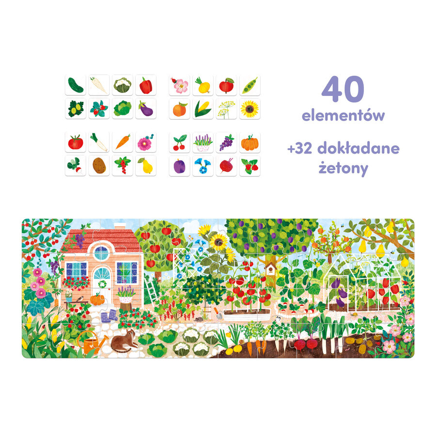 CzuCzu What grows in the garden, puzzle for children, 3-4 years old, 40 elements