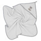 Bocioland, bath robe, 100 x 100 cm, 100% cotton, hooded towel, color gray, wolf, 1 piece