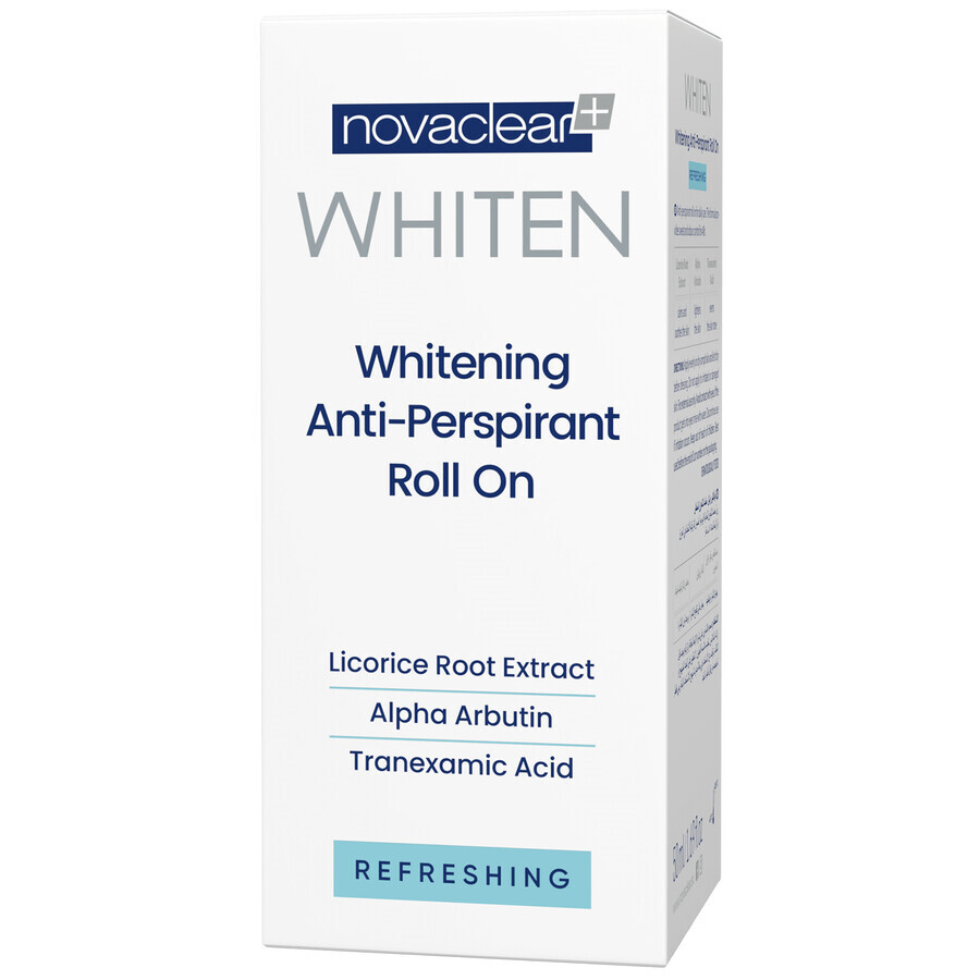 Novaclear Whiten Whitening Refreshing, erfrischendes Antitranspirant-Spray im Roll-on, 50 ml