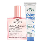 Set Nuxe Huile Prodigieuse Florale, olio secco per corpo, viso e capelli, 100 ml + crema idratante 3-in-1, 100 ml per 1 centesimo