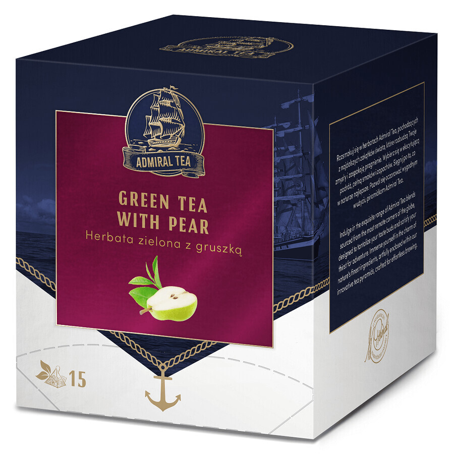 Admiral Tea Green with Pear, express tea, 2 g x 15 sachets