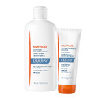 Ducray Anaphase+ set, après-shampoing fortifiant, facilite le coiffage, 200 ml + shampoing anti-chute, fortifie et donne du volume, 400 ml