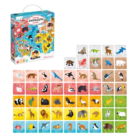CzuCzu Memory Animals of the World, game for children, from 3 years old, 108 elements