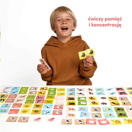 CzuCzu Memory Animals of the World, game for children, from 3 years old, 108 elements