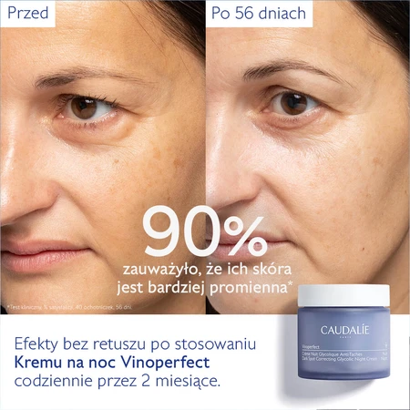 Caudalie Vinoperfect, glycolcrème voor hyperpigmentatie, nachtcrème, 50 ml