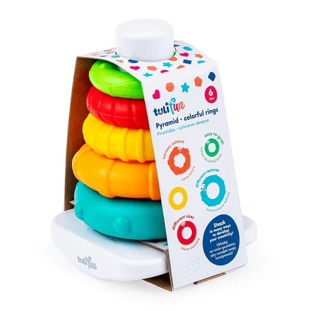 Dumel Tuli Fun, juguete, Pirámide, aros de colores, a partir de 6 meses, 1 pieza