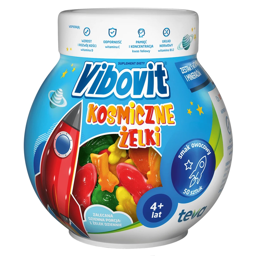 Vibovit Cosmic Jelly, over 4 years old, fruit flavor, 50 pieces