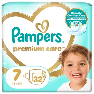 Pampers Premium Care, luiers, maat 7, 15+ kg, 32 stuks