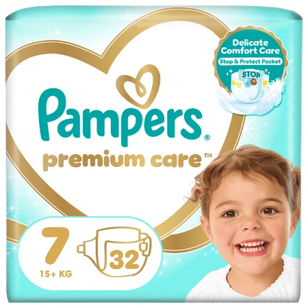 Pampers Premium Care, luiers, maat 7, 15+ kg, 32 stuks