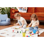 Ceba Baby, protective mat, Fluffy Puffy Teddy Bears, 120 cm x 120 cm