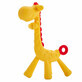 Bocioland, silicone teether with tabs, yellow and red giraffe, from 3 months, 1 piece