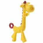 Bocioland, morsure en silicone avec bosses, girafe jaune et rouge, à partir de 3 mois, 1 pc.