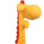 Bocioland, morsure en silicone avec bosses, girafe jaune et rouge, à partir de 3 mois, 1 pc.