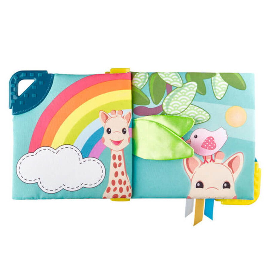 Set Sophie la giraffa, tettarella in gomma, dalla nascita, 1 pz + libretto morbido, 1 pz + sonaglio, 1 pz
