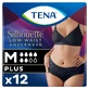 Tena Silhouette Plus Black, culotte absorbante discrète pour femmes, taille M, 12 pièces