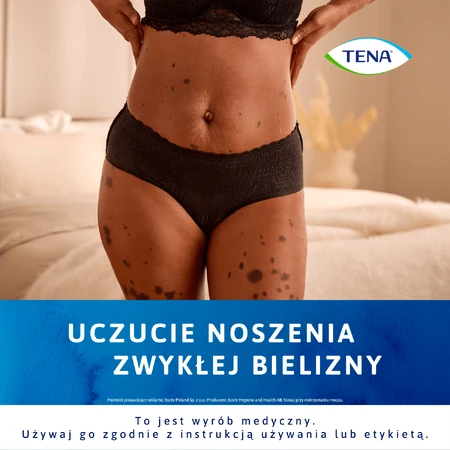 Tena Silhouette Plus Zwart, discreet absorberende slips voor dames, maat M, 12 stuks