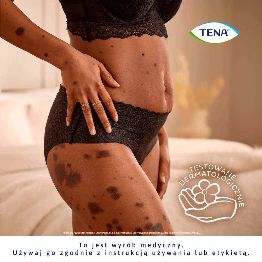 Tena Silhouette Plus Zwart, discreet absorberende slips voor dames, maat M, 12 stuks