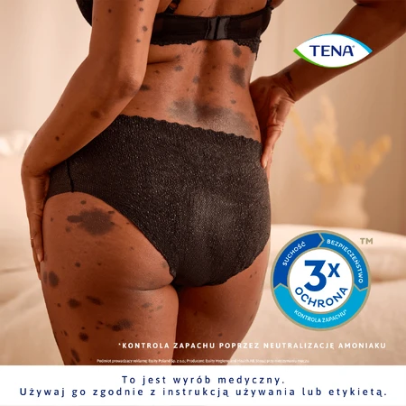 Tena Silhouette Plus Zwart, discreet absorberende slips voor dames, maat M, 12 stuks