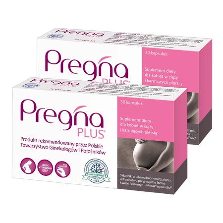 Pregna Plus set, voor zwangere vrouwen en vrouwen die borstvoeding geven, 2 x 30 capsules