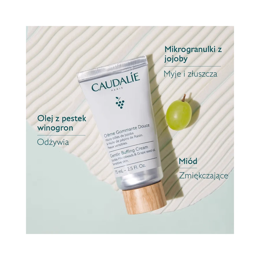 Caudalie, milde gezichtspeelingscrème, 75 ml