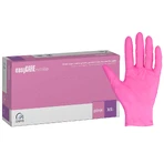 EasyCare Nitrile, guantes de nitrilo, no estériles, sin polvo, rosa, talla XS, 100 unidades