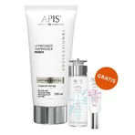 Apis Lifting Peptide Set, Lifting- und Straffungsmaske mit SNAP-8, 200 ml + Gesichtscreme, erste Faltenreduktion, 50 ml + Augencreme, 15 ml gratis