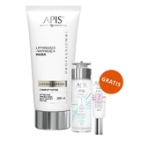 Apis Lifting Peptide set, lifting and tightening mask with SNAP-8, 200 ml + face cream, reduction of first wrinkles, 50 ml + eye cream, 15 ml free of charge